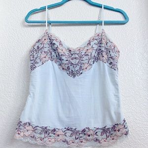 | y2k | oldschool | “cotton candy” cami with lace, sequin, and beaded details ✨